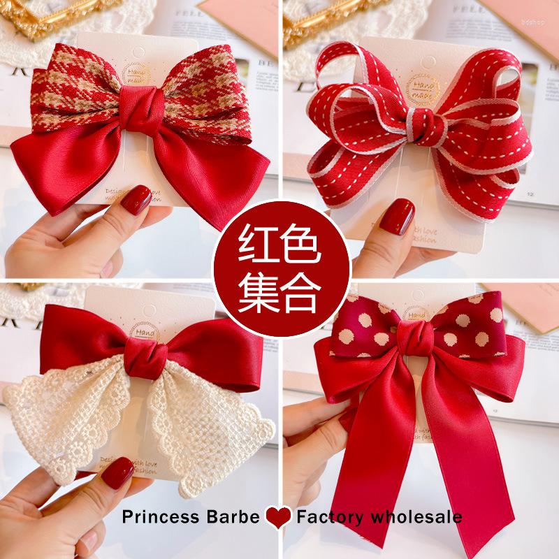 Hair Accessories Year Korean Version Of Autumn/winter Red With Bow Ribbon Girls Clip Children's Headwear Pack In 2, I j
Hair Accessories Year Korean Version Of Autumn/winter Red With Bow Ribbon Girls Clip Children's Headwear Pack In 2, I j