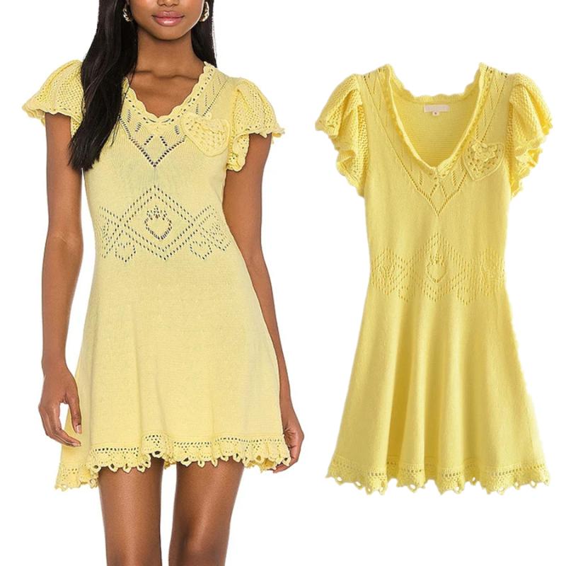 Casual Dresses Jenny&Dave Mini Dress Women Summer England Indie Folk Vintage Knitted Hollow Out Sexy Ruffles V-neck Party Vestidos, Pink
Casual Dresses Jenny&Dave Mini Dress Women Summer England Indie Folk Vintage Knitted Hollow Out Sexy Ruffles V-neck Party Vestidos, Pink
