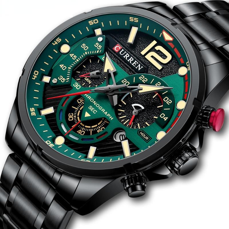 Wristwatches Mens Calendar Watches Fashion Stainless Steel Casual Chronograph Quartz Wristwatch Male Six-needle Belt, Gold
Wristwatches Mens Calendar Watches Fashion Stainless Steel Casual Chronograph Quartz Wristwatch Male Six-needle Belt, Gold