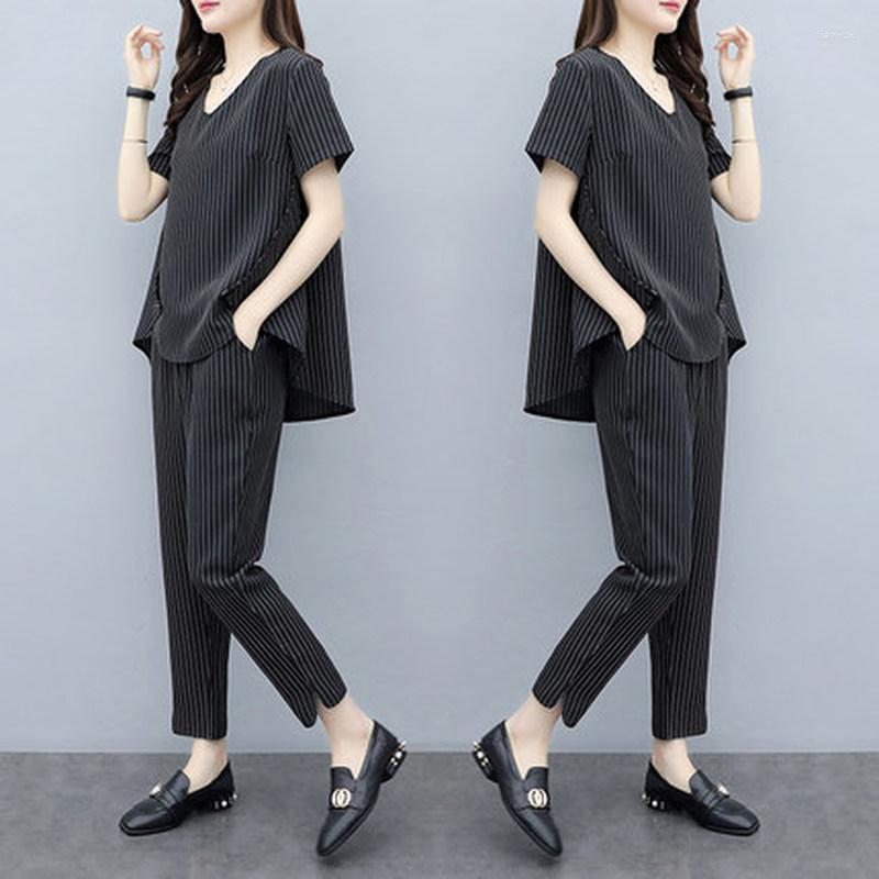 Women's Tracksuits 2022 Summer Ladies Fashion Large Size Casual Slimming Elastic Waist Harem Pants Two-piece Suit
Women's Tracksuits 2022 Summer Ladies Fashion Large Size Casual Slimming Elastic Waist Harem Pants Two-piece Suit