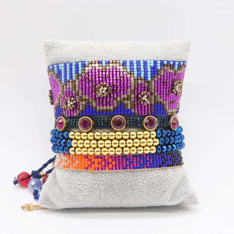 Strand Luxury Boho Purple Flower Miyuki Bracelet Set Summer Beach Holiday Handmade Bead For Women
Strand Luxury Boho Purple Flower Miyuki Bracelet Set Summer Beach Holiday Handmade Bead For Women