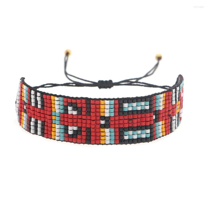 Link Bracelets Simple Bohemian Vintage Geometric Pattern Couple Beaded Pure Hand-woven Miyuki Rice Bead Bracelet Bangles For Women
Link Bracelets Simple Bohemian Vintage Geometric Pattern Couple Beaded Pure Hand-woven Miyuki Rice Bead Bracelet Bangles For Women