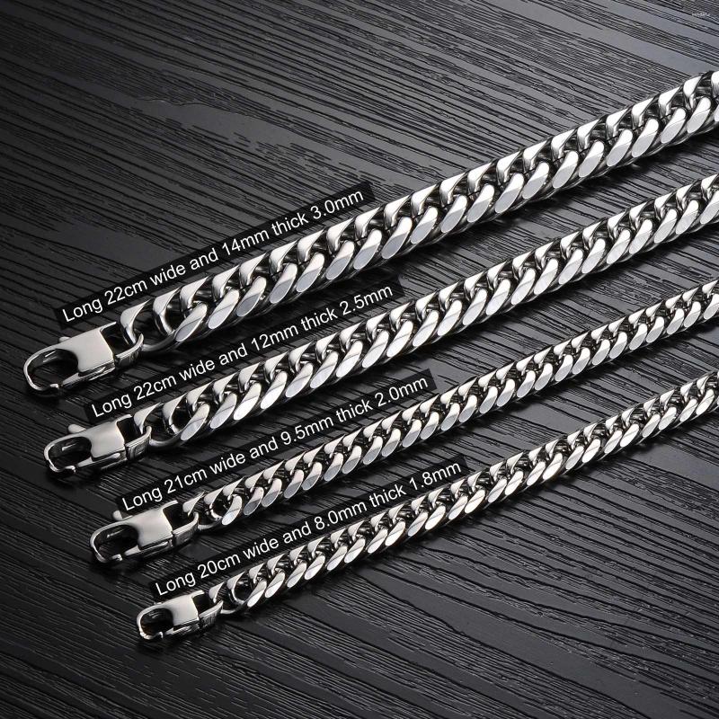 Link Bracelets OPK Punk High Quality Fashion Rock Silver Color Trend European And American Cuban Bangles Men Gift Various Length
Link Bracelets OPK Punk High Quality Fashion Rock Silver Color Trend European And American Cuban Bangles Men Gift Various Length