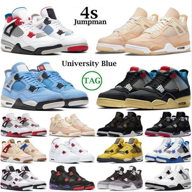 Jumpman 4 4s Basketball Shoes Women Men UNC Black Cat University Blue White Oreo Fire Red Thunder Sail Grey Pure Trainers sports Sneakers Beige, Socks
Jumpman 4 4s Basketball Shoes Women Men UNC Black Cat University Blue White Oreo Fire Red Thunder Sail Grey Pure Trainers sports Sneakers Beige, Socks