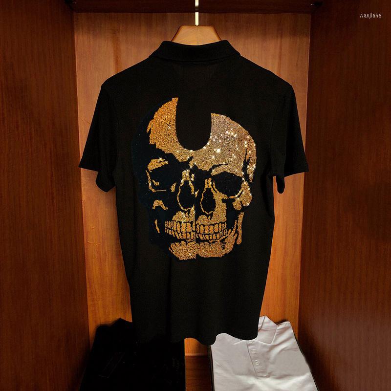 Men's Polos Personalized Brand Fashion Cotton Polo Shirt Breathable And Comfortable Gold Diamond Skull Plus Size Short Sleeves, As shown asian size
Men's Polos Personalized Brand Fashion Cotton Polo Shirt Breathable And Comfortable Gold Diamond Skull Plus Size Short Sleeves, As shown asian size