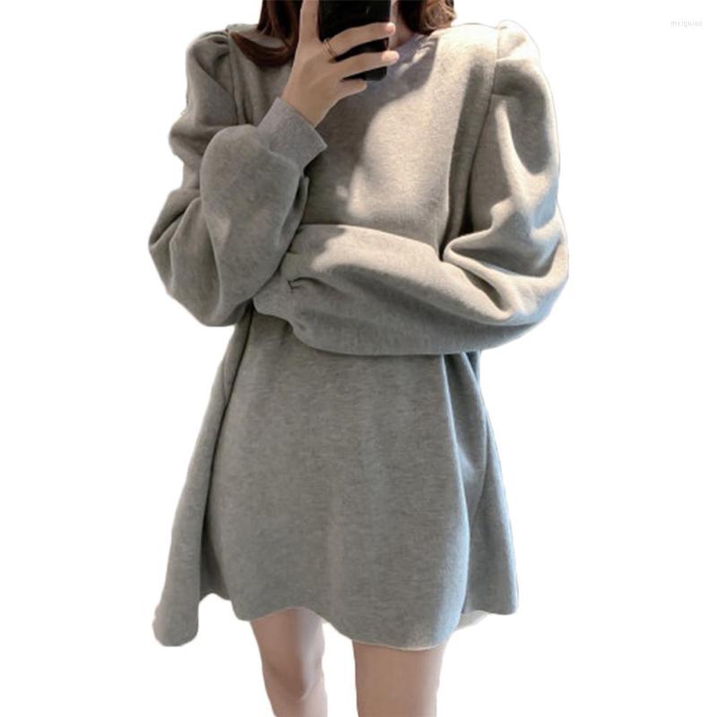Casual Dresses Plus Size Korean Puff Sleeve Loose Sweatshirt Dress Women Spring And Autumn Fashion Student Wild Female Wholesale NS2370, Black
Casual Dresses Plus Size Korean Puff Sleeve Loose Sweatshirt Dress Women Spring And Autumn Fashion Student Wild Female Wholesale NS2370, Black