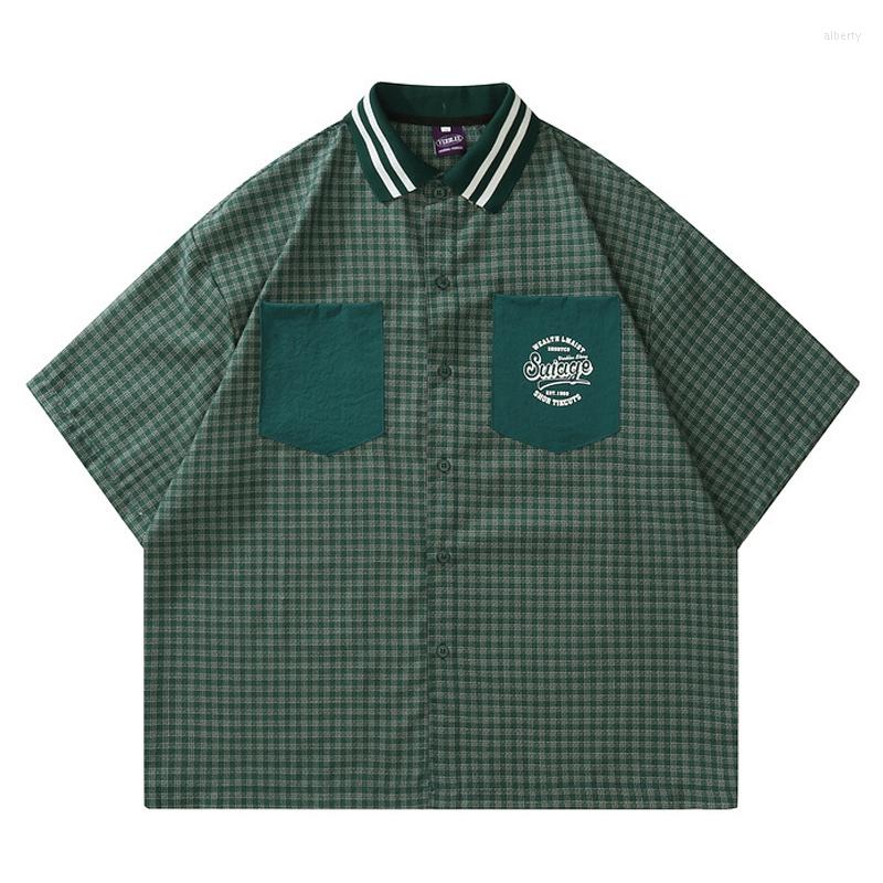 Men's Casual Shirts Mens Harajuku Retro Plaid Shirt Letter Print Chest Pocket Short Sleeve Hip Hop Streetwear 2022 Summer Blouse Tops, Black
Men's Casual Shirts Mens Harajuku Retro Plaid Shirt Letter Print Chest Pocket Short Sleeve Hip Hop Streetwear 2022 Summer Blouse Tops, Black