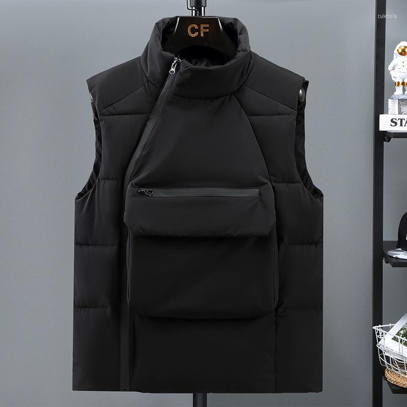 Men's Vests Men's Autumn Winter Down Cotton Vest Front Pocket Waistcoat Warm Sleeveless Jacket Stand Collar Solid Color Zipper Coat, Black
Men's Vests Men's Autumn Winter Down Cotton Vest Front Pocket Waistcoat Warm Sleeveless Jacket Stand Collar Solid Color Zipper Coat, Black