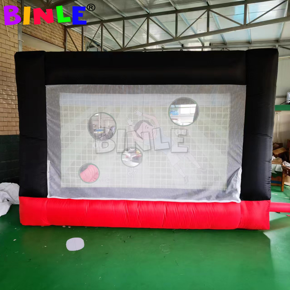 Portable inflatable football game soccer goal target gate post kick shooting for outdoor rental business