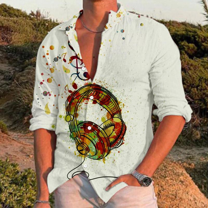 Men' Casual Shirts Sleeve Romper Male Music Print Shirt Long Turn Down Collar Cross Tie, Black
Men' Casual Shirts Sleeve Romper Male Music Print Shirt Long Turn Down Collar Cross Tie, Black