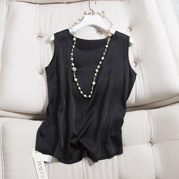 Women' Blouses & Shirts 2022 Women Casual O-neck Sleeveless Chiffon Silk Girl Solid Blouse Top Shirt Female Plus Size Clothing Fashion, Black
Women' Blouses & Shirts 2022 Women Casual O-neck Sleeveless Chiffon Silk Girl Solid Blouse Top Shirt Female Plus Size Clothing Fashion, Black
