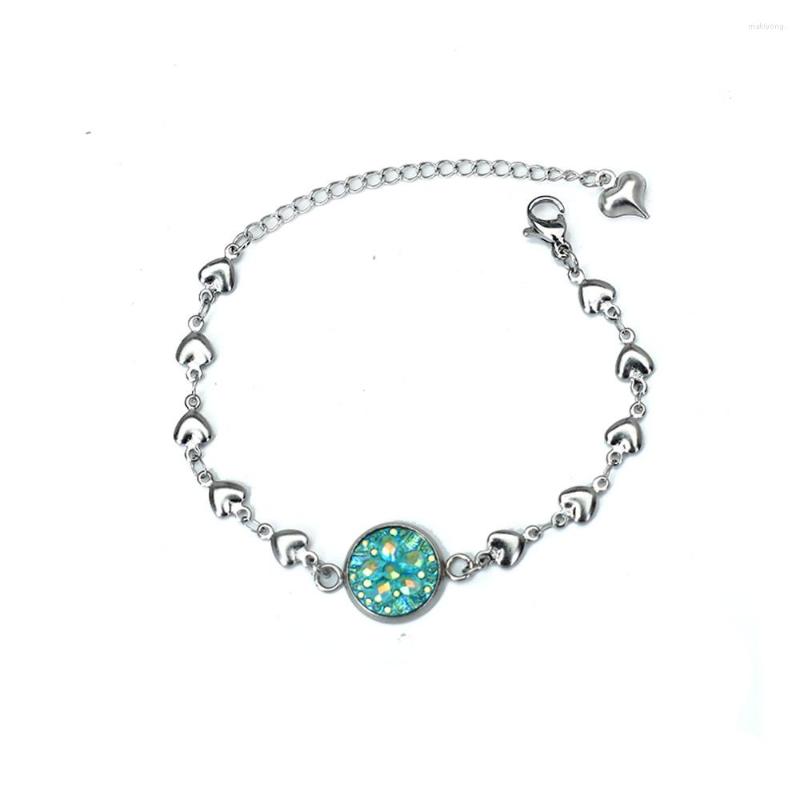 Link Bracelets Women Stainless Steel Geometric Round Resin Bracelet Bangle Female Flower Jewelry Pulseras Mujer Moda
Link Bracelets Women Stainless Steel Geometric Round Resin Bracelet Bangle Female Flower Jewelry Pulseras Mujer Moda