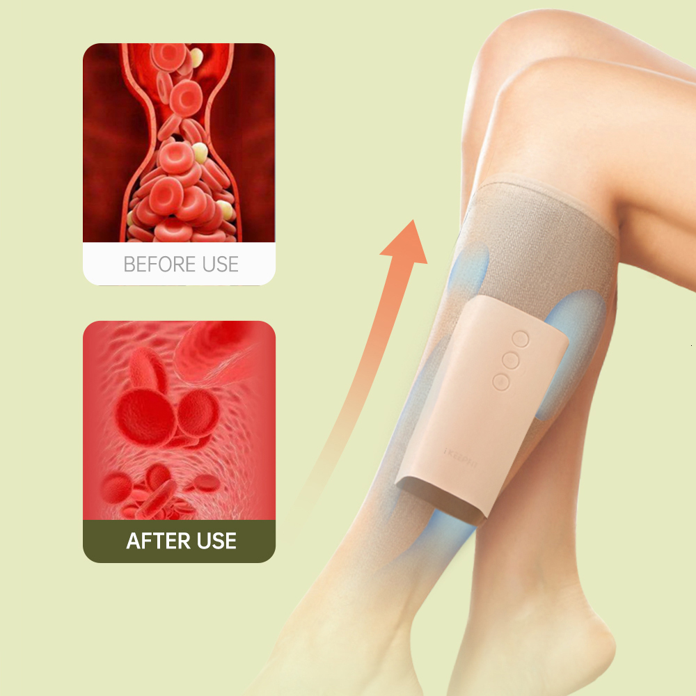 Leg Massagers iKEEPFIT Electric Massager Wireless with Air Compression Rechargeable for Pain Relief Calf Muscle Fatigue Relax Massage 221208