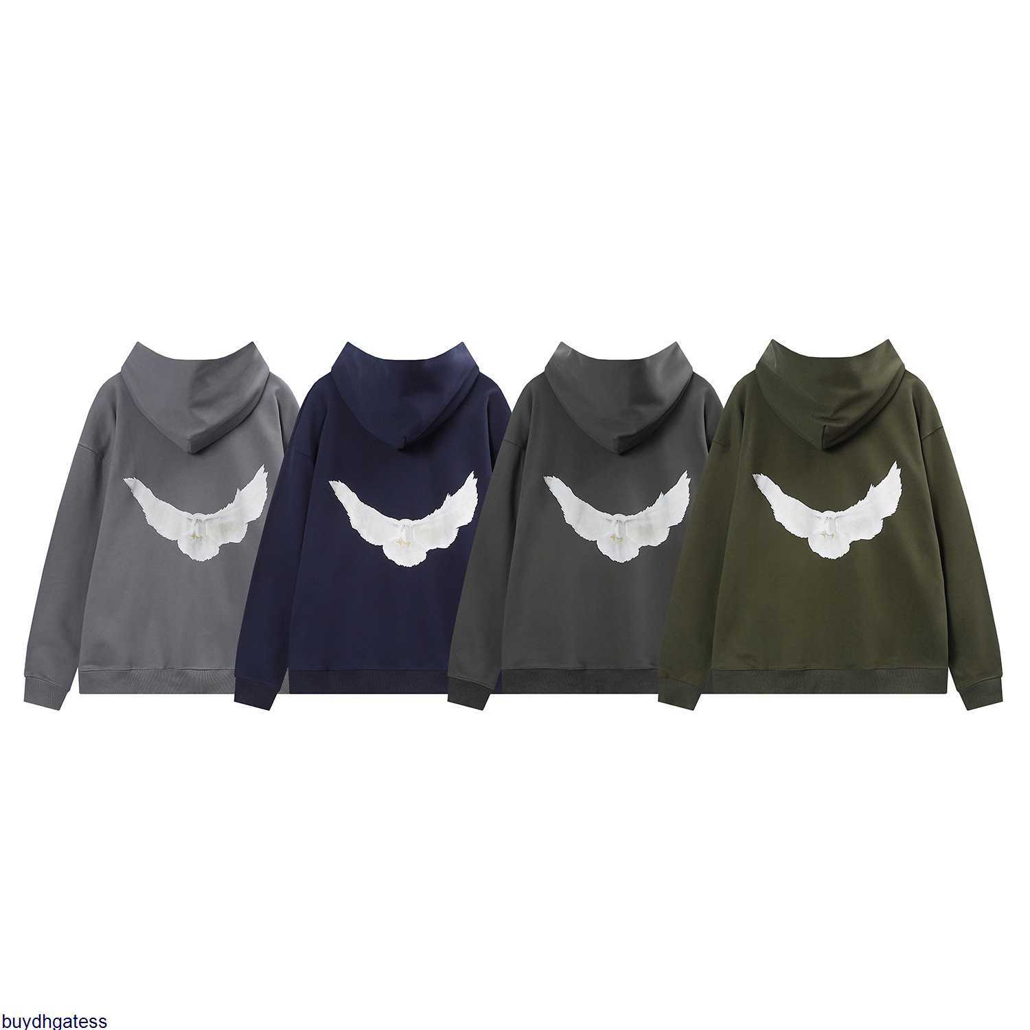 Men' and Women' Hoodies Sweatshirt 22ss 2023 Designer Kanyes Fashion Style a Three Party Peace Dove a Vintage High Street Loose Fitting Hooded Sweater Trend, Army green
Men' and Women' Hoodies Sweatshirt 22ss 2023 Designer Kanyes Fashion Style a Three Party Peace Dove a Vintage High Street Loose Fitting Hooded Sweater Trend, Army green