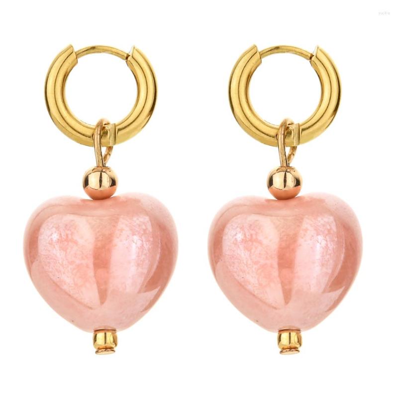 Hoop Earrings Ethnic Ceramic Heart Beads Drop Dangle Gold Color Eardrop Women Wedding Jewelry Gift Girl Party Fashion
Hoop Earrings Ethnic Ceramic Heart Beads Drop Dangle Gold Color Eardrop Women Wedding Jewelry Gift Girl Party Fashion