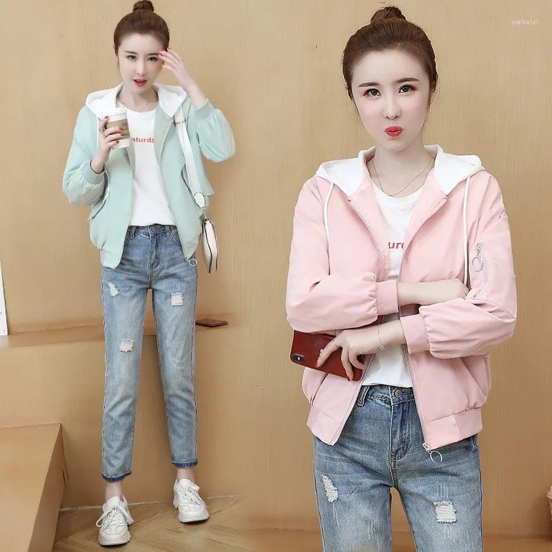 Women's Trench Coats Spring Autumn Short Jacket Tops Women's Casual Loose Coat With Lining Korean Hooded Student Women Baseball Uniform, Green
Women's Trench Coats Spring Autumn Short Jacket Tops Women's Casual Loose Coat With Lining Korean Hooded Student Women Baseball Uniform, Green