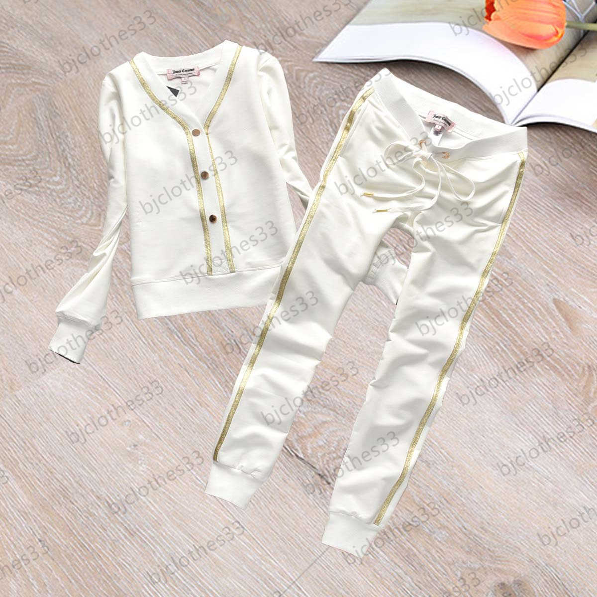 Juicy Tracksuit Womens Two Piece Brand Juicy Tracksuits Contrast Color Ribbon V-neck Buttons Open Jacket Tops Elastic Waist Bunched Leg Trousers Women Apparel
Juicy Tracksuit Womens Two Piece Brand Juicy Tracksuits Contrast Color Ribbon V-neck Buttons Open Jacket Tops Elastic Waist Bunched Leg Trousers Women Apparel