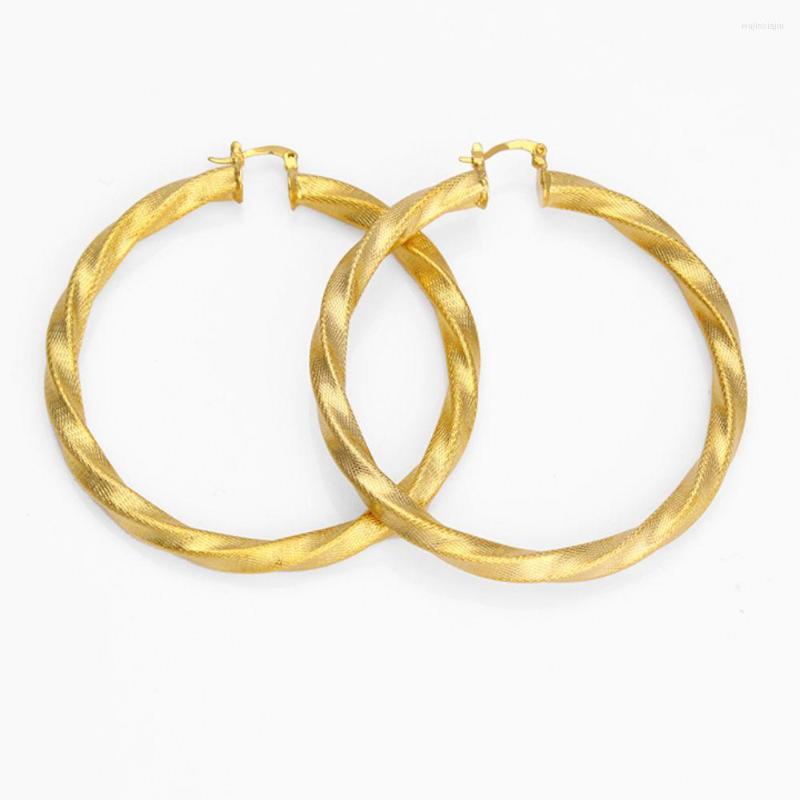 Hoop Earrings FS Large Round Scrub Of The Twist Plated For Ladies And Women Gift
Hoop Earrings FS Large Round Scrub Of The Twist Plated For Ladies And Women Gift