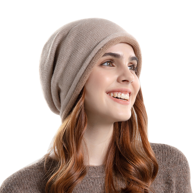 knitted pile hat warm ear protection pullover cap women's cold caps European and American fashion big head bib hats, Two-tone black with curly edge
knitted pile hat warm ear protection pullover cap women's cold caps European and American fashion big head bib hats, Two-tone black with curly edge