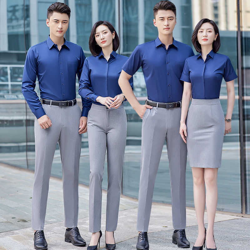Work Clothes Own White Long Sleeve Men' and Women' Solid Color Busin Profional Dress Large Size Embroidered Shirt, Short sleeve men's white shirt
Work Clothes Own White Long Sleeve Men' and Women' Solid Color Busin Profional Dress Large Size Embroidered Shirt, Short sleeve men's white shirt