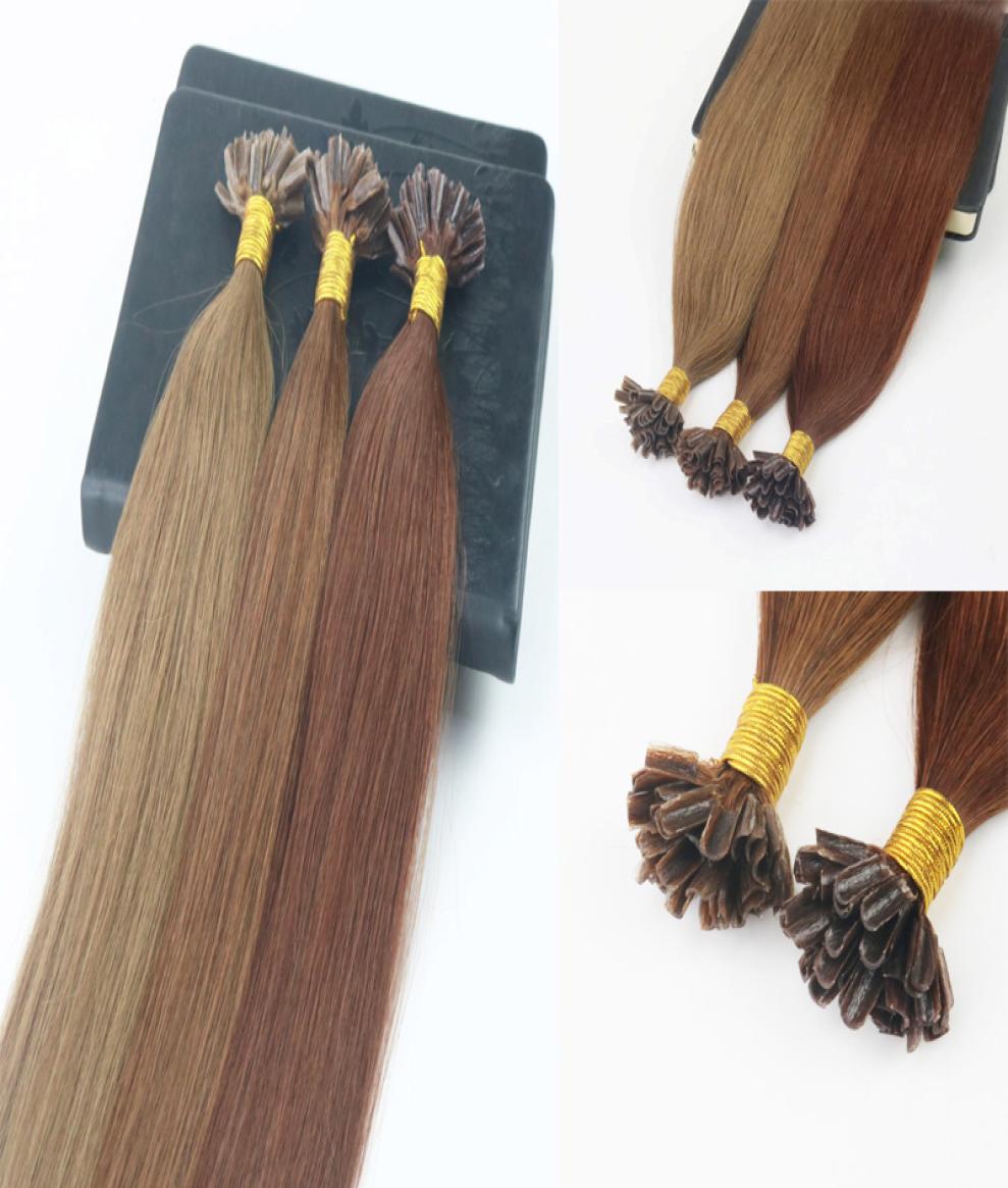 

Pure Color 1430quot100Strands 100set Prebonded Remy Human Hair Extension Keratin Nail U tip Hair Extensions7206188