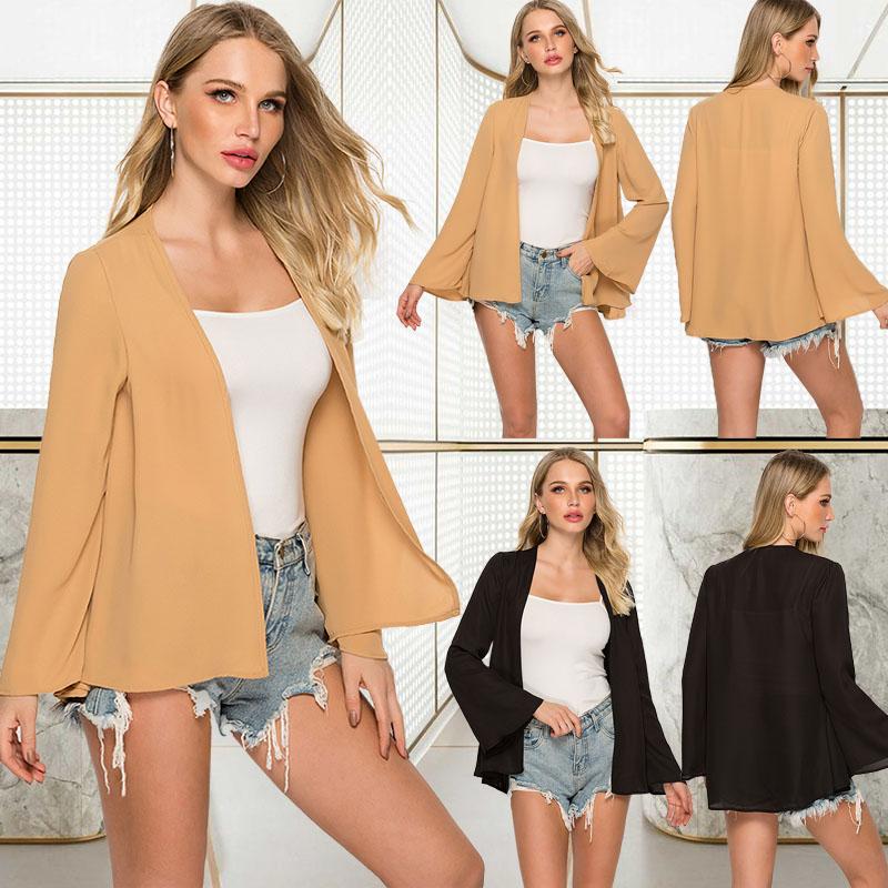 Women' Blouses & Shirts Chiffon Kimono Cardigan Casual Long Sleeve Loose Black Women Summer Tops Outerwear Top
Women' Blouses & Shirts Chiffon Kimono Cardigan Casual Long Sleeve Loose Black Women Summer Tops Outerwear Top