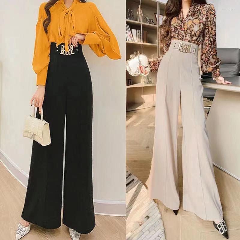 Women' Pants High Waist Wide Leg Simple Office Lady Trousers Women Spring Suit Casual Straight Loose Slimming Bottoms, Black
Women' Pants High Waist Wide Leg Simple Office Lady Trousers Women Spring Suit Casual Straight Loose Slimming Bottoms, Black