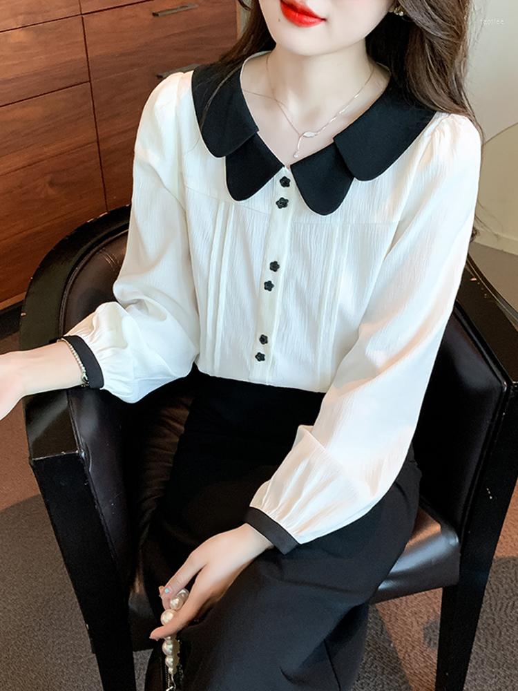 Women' Blouses Long Sleeve Blouse Shirt Tops Women Doll Collar Blusas Mujer De Moda 2022 Camisas Blusa Feminina, Black
Women' Blouses Long Sleeve Blouse Shirt Tops Women Doll Collar Blusas Mujer De Moda 2022 Camisas Blusa Feminina, Black