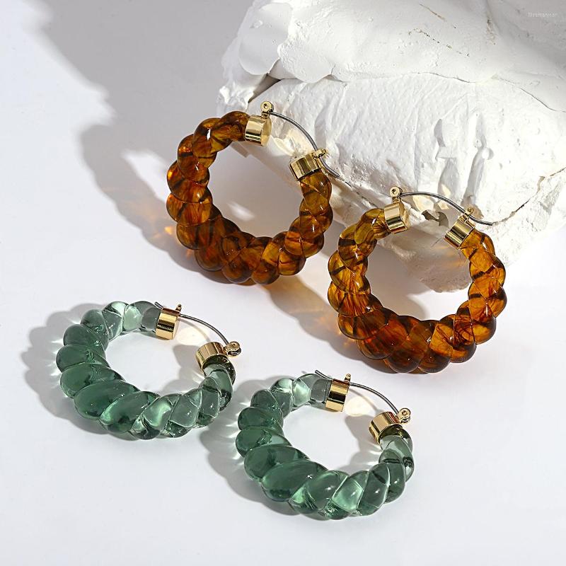 Hoop Earrings AENSOA 2022 Trendy Transparent Resin Acrylic For Women Girls Twist Round Circle Geometric Jewelry
Hoop Earrings AENSOA 2022 Trendy Transparent Resin Acrylic For Women Girls Twist Round Circle Geometric Jewelry