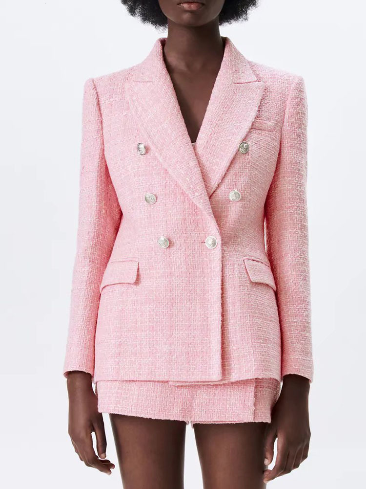 Women' Suits Blazers KUMSVAG Summer Women Casual Coats Slim Veins Double Breasted Solid Female Elegant OL Street Blazer Outerwear 221207, Pink
Women' Suits Blazers KUMSVAG Summer Women Casual Coats Slim Veins Double Breasted Solid Female Elegant OL Street Blazer Outerwear 221207, Pink