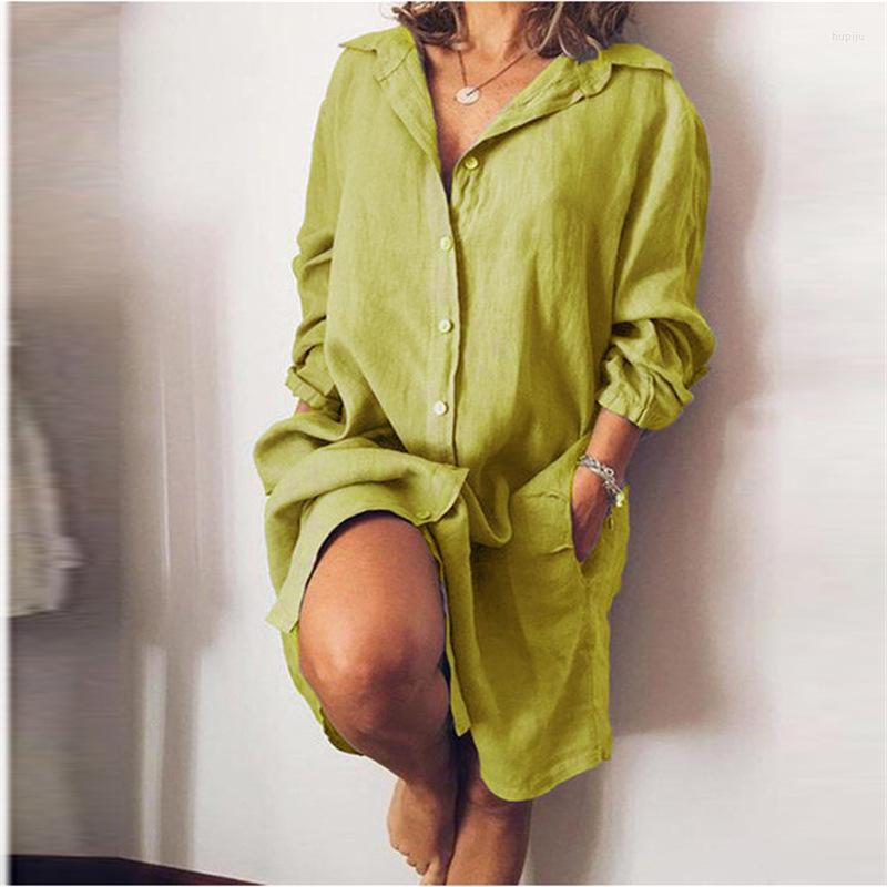 Women's Blouses 2022 Temperament Commuter Long-sleeved Solid Color Lapel Cotton Cardigan Single-breasted And Linen Long Shirt, Navy blue
Women's Blouses 2022 Temperament Commuter Long-sleeved Solid Color Lapel Cotton Cardigan Single-breasted And Linen Long Shirt, Navy blue