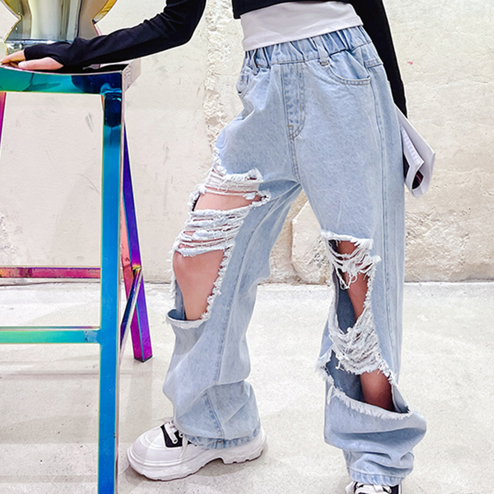 Trousers Girls Pants Autumn Teenage Ripped Jeans for Hole Pencil 8 10 12 Y Student Children Casual Kids 221207, Blue d
Trousers Girls Pants Autumn Teenage Ripped Jeans for Hole Pencil 8 10 12 Y Student Children Casual Kids 221207, Blue d