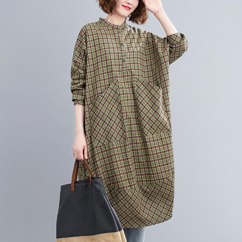 Casual Dresses 2022 Arrival Print Plaid Big Loose Autumn Dress Street Fashion Women Spring Office Lady Work, Picture shown
Casual Dresses 2022 Arrival Print Plaid Big Loose Autumn Dress Street Fashion Women Spring Office Lady Work, Picture shown