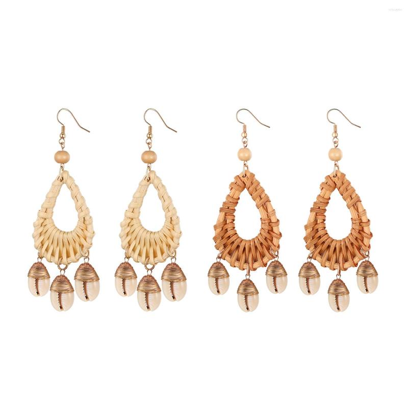 Hoop Earrings BONISKISS Fashion Bohemian Rattan Shell Handmade Straw Wicker Braid Woven Drop For Girl Woman Jewelry Gift
Hoop Earrings BONISKISS Fashion Bohemian Rattan Shell Handmade Straw Wicker Braid Woven Drop For Girl Woman Jewelry Gift