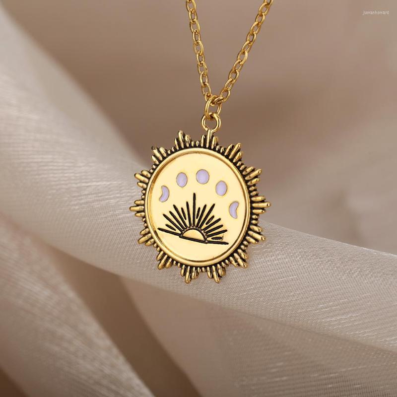 Choker Romantic Sunset Necklace For Women Men Vintage Lover Couple Necklaces Stainless Steel Chain Jewelry Gift
Choker Romantic Sunset Necklace For Women Men Vintage Lover Couple Necklaces Stainless Steel Chain Jewelry Gift