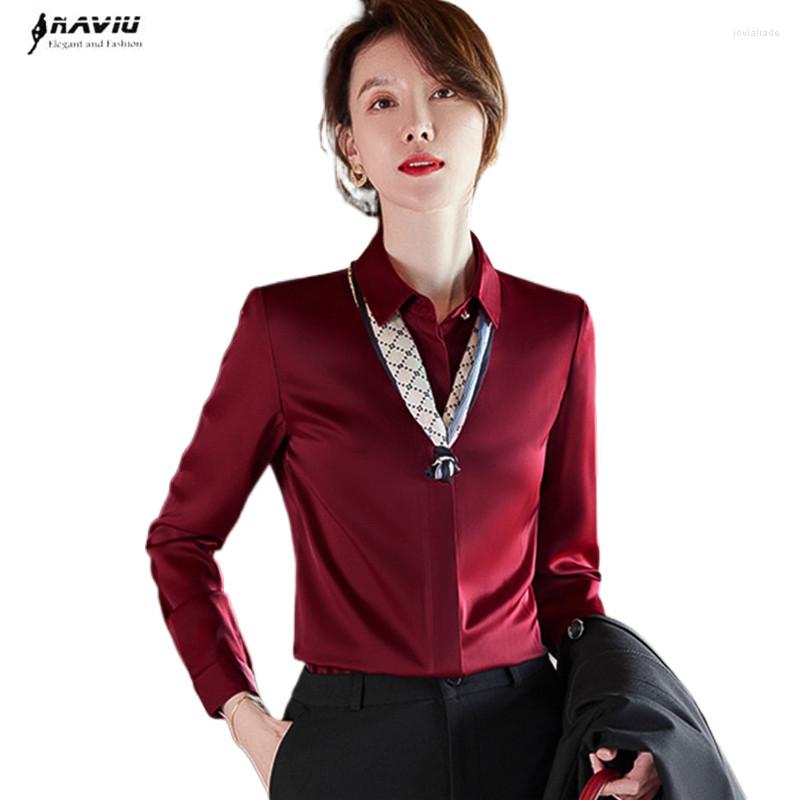 Women' Blouses Wine Red Shirt Women 2022 Autumn Long Sleeve Temperament Slim Formal Chiffon Office Ladies Work Clothes Tops White
Women' Blouses Wine Red Shirt Women 2022 Autumn Long Sleeve Temperament Slim Formal Chiffon Office Ladies Work Clothes Tops White