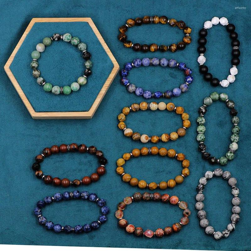 Strand 10mm Geometry Natrual Stone Beads Bracelets&Bangles Stainless Steel Men Bracelet Pulseras Hombres Women Jewelry Gifts
Strand 10mm Geometry Natrual Stone Beads Bracelets&Bangles Stainless Steel Men Bracelet Pulseras Hombres Women Jewelry Gifts