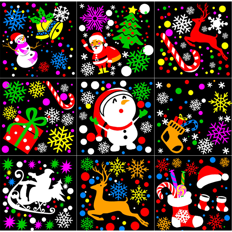 LED Stage Lights Christmas Laser Projector Lamp 16 Pictures Pattern Holiday DJ Disco Light For Home Christmas Decoration