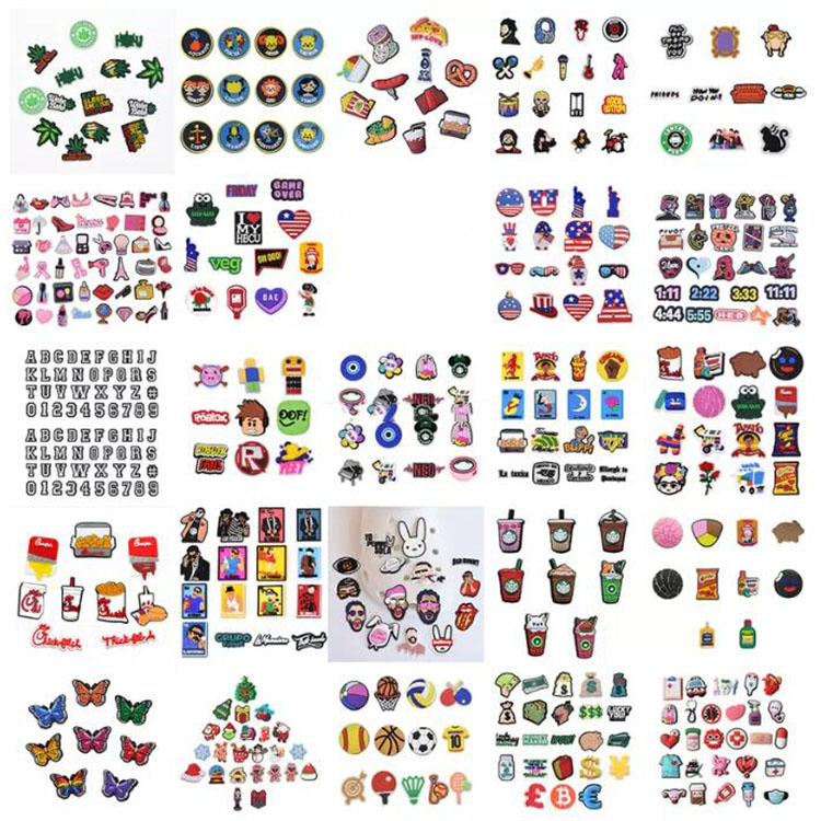 DIY croc shoe charms part accessories pvc decoration for shoes bracelet wristband gift brithday party mix 100pcs
DIY croc shoe charms part accessories pvc decoration for shoes bracelet wristband gift brithday party mix 100pcs