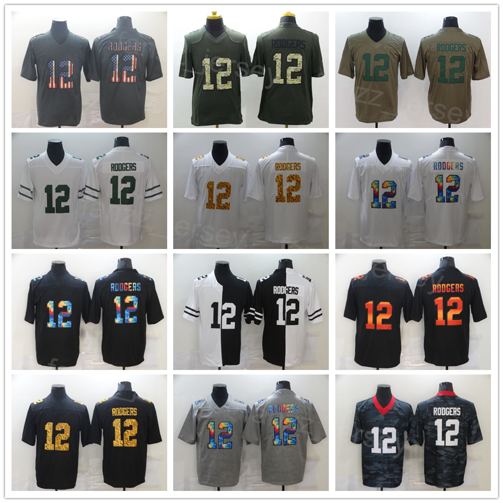 Men 12 Aaron Rodgers Football Jerseys Leopard Grain Rainbow Smoke Drift Hemp Grey Hyphenation Goddess Vapor Color Rush Army Green Salute to Service All Stitched, White
Men 12 Aaron Rodgers Football Jerseys Leopard Grain Rainbow Smoke Drift Hemp Grey Hyphenation Goddess Vapor Color Rush Army Green Salute to Service All Stitched, White