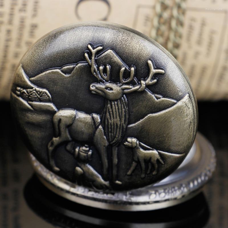 Pocket Watches Bronze Quartz Pendant Fashion Watch For Kids Creative Animal Deer Clock Boys Girls Gifts
Pocket Watches Bronze Quartz Pendant Fashion Watch For Kids Creative Animal Deer Clock Boys Girls Gifts