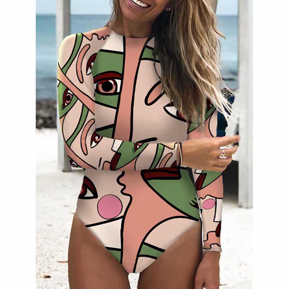 Swim Wear Tankini Abstract Print Surfing Swimsuit For Women Long Sleeve Swimwear For Girls Single Piece Micro Monokini Backless Wetsuit T221208
Swim Wear Tankini Abstract Print Surfing Swimsuit For Women Long Sleeve Swimwear For Girls Single Piece Micro Monokini Backless Wetsuit T221208