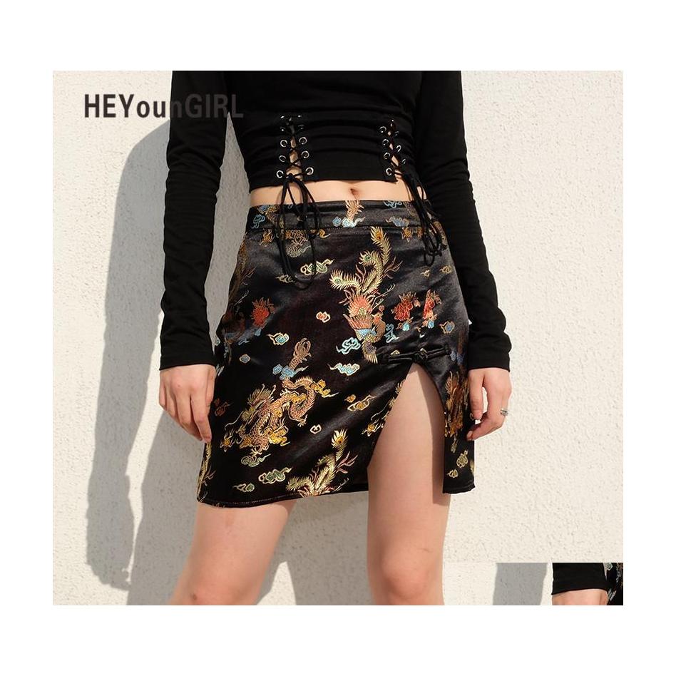 Skirts Heyoungirl Chinese Style Bodycon Short Mini Skirt Printed Casual Black High Waist Split Side Pencil Womens Vintage Drop Deliv Dh2Af
Skirts Heyoungirl Chinese Style Bodycon Short Mini Skirt Printed Casual Black High Waist Split Side Pencil Womens Vintage Drop Deliv Dh2Af