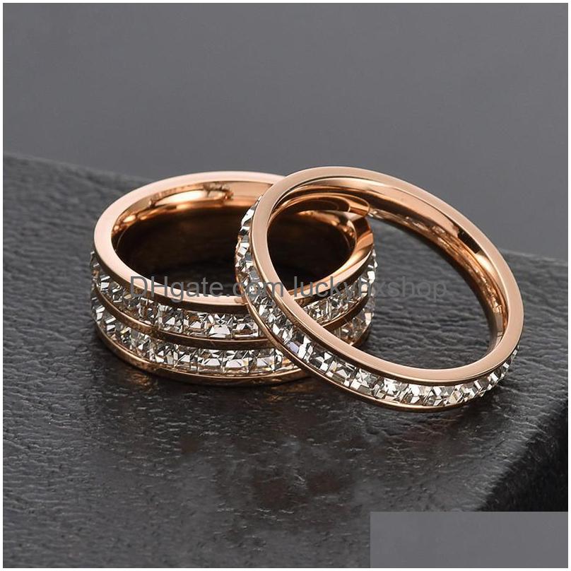 Couple Rings Luxury Rose Gold Color Double Row Square Zircon Stainless Steel Ring For Women Romantic Engageme Wedding Party Jewelry Dhzsi
Couple Rings Luxury Rose Gold Color Double Row Square Zircon Stainless Steel Ring For Women Romantic Engageme Wedding Party Jewelry Dhzsi