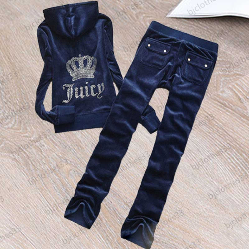 Juicy Tracksuit Brand Womens Two Piece Pants Back Hot Drill Crown Decoration Hooded Zipper Regular Tops Elastic Waist Loose Trousers Women Clothing 8 Colors
Juicy Tracksuit Brand Womens Two Piece Pants Back Hot Drill Crown Decoration Hooded Zipper Regular Tops Elastic Waist Loose Trousers Women Clothing 8 Colors
