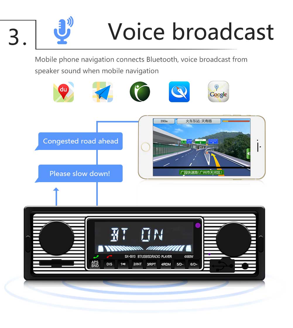 Bluetooth Enabled 12V 1-DIN In-Car Multimedia System with Built-in MP3/USB/FM/Tape Functions & Expandable Storage