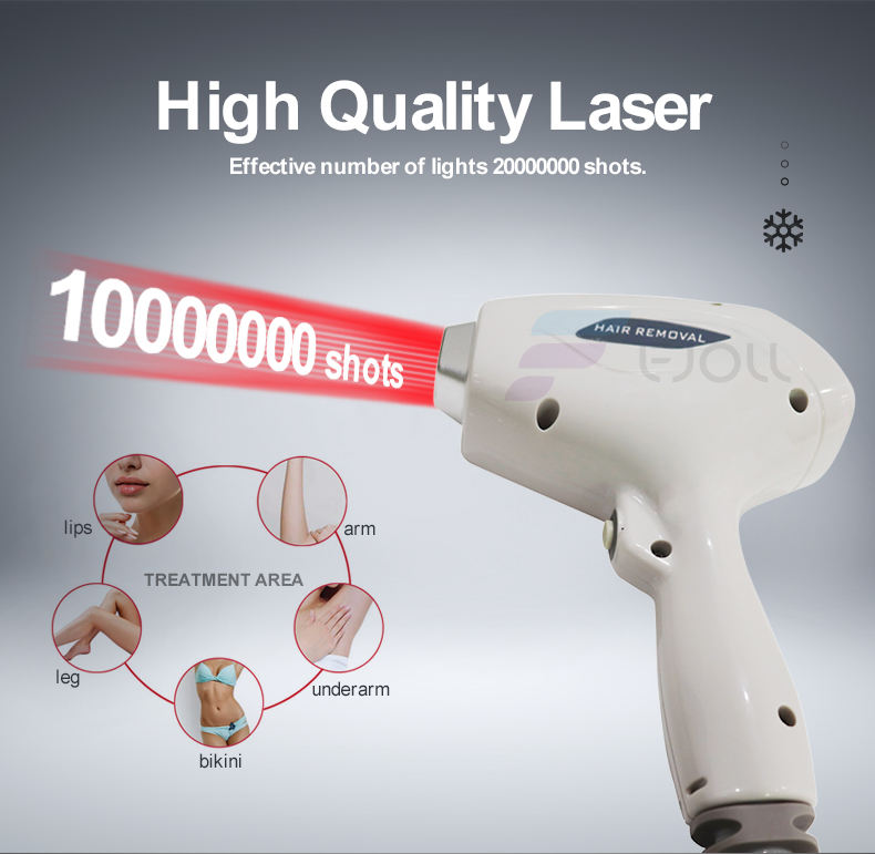 808nm Diode 3 Wavelength Laser Permanent Hair Removal Depilation Skin Rejuvenation Cooling Technology Machine