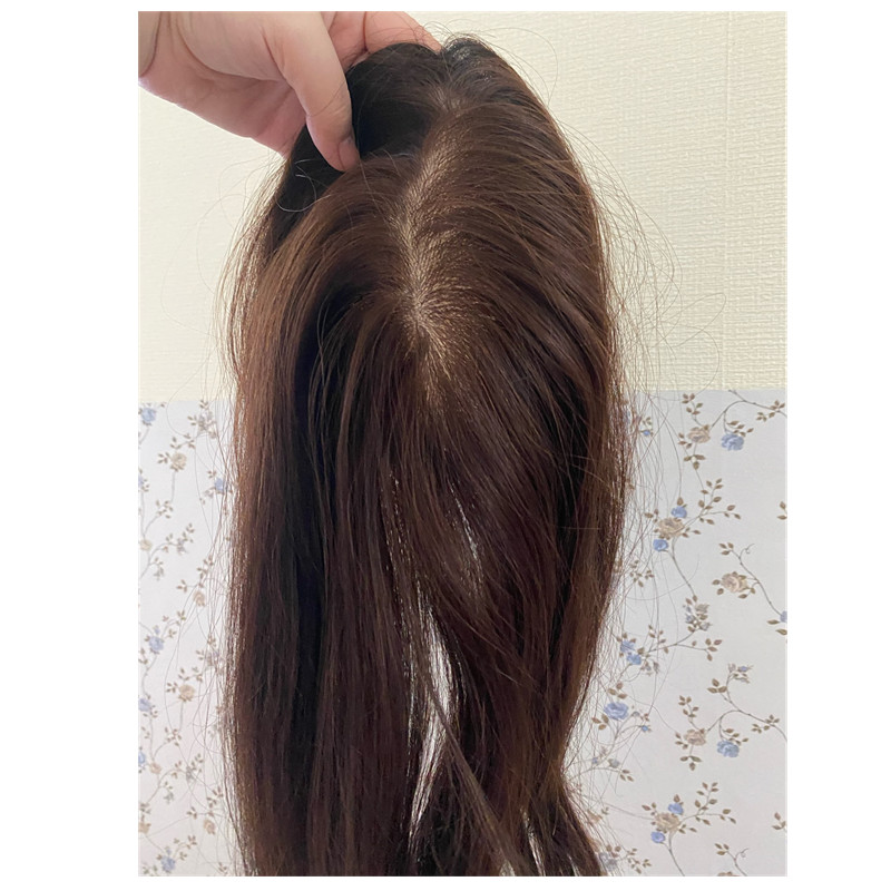 15X16cm Silk Top Skin Base European hair Topper Women Toupee Chinese Virgin Human HairPiece with 4 Clips In Natural Scalp Top Overlay Free Parting brown black, Natural color
15X16cm Silk Top Skin Base European hair Topper Women Toupee Chinese Virgin Human HairPiece with 4 Clips In Natural Scalp Top Overlay Free Parting brown black, Natural color