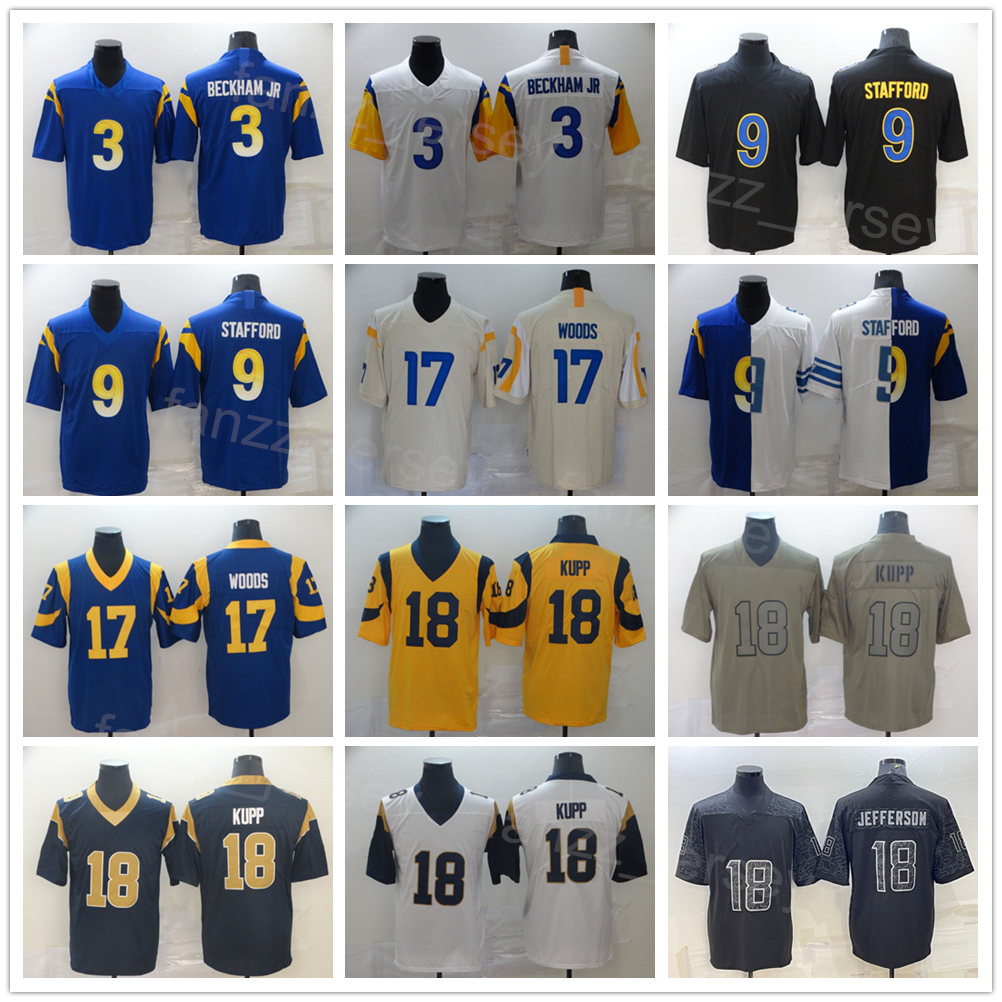 Men Football 3 Odell Beckham Jr Jersey 9 Matthew Stafford 18 Cooper Kupp Vapor Color Rush Army Green Salute To Service Black purple Navy Blue White Beige All Stitched
Men Football 3 Odell Beckham Jr Jersey 9 Matthew Stafford 18 Cooper Kupp Vapor Color Rush Army Green Salute To Service Black purple Navy Blue White Beige All Stitched
