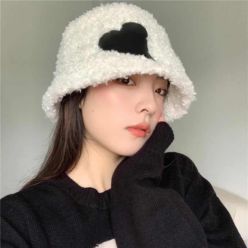 Berets Women Winter Hats Heart Embroidery Bucket Soft Lamb Plush Warm Fisherman Hat Panama Casual Caps Outdoor Lady Fashion, Black
Berets Women Winter Hats Heart Embroidery Bucket Soft Lamb Plush Warm Fisherman Hat Panama Casual Caps Outdoor Lady Fashion, Black